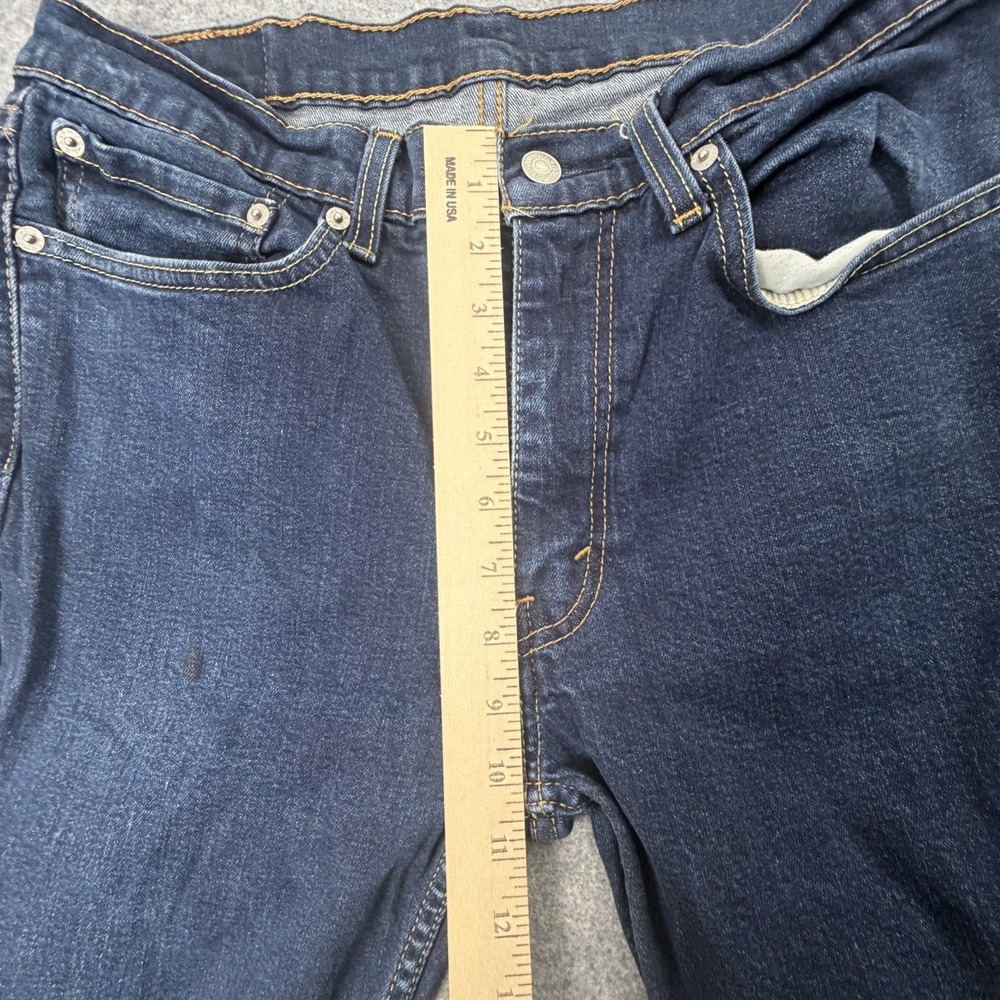Levi's 514 Men's Straight Fit Jeans Dark Wash W34 L32 Denim Cotton - Picture 4 of 13